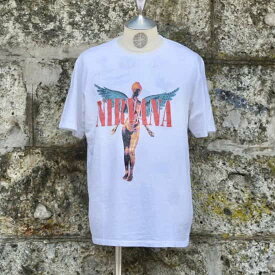 スリフティールック ( THRIFTY LOOK ) " NIRVANA " IN UTERO TEE / ロゴ Tシャツ ニルヴァーナ イン ユーテロ WHITE - エンシニータス