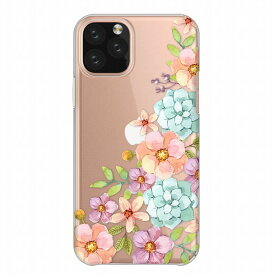 iPhoneケース ソフトタイプ クリアケース iPhone12Promax iPhone11 iPhoneXS対応 スマホケース スマートフォンケース ソフトケース iPhoneSE(第3世代) iPhoneSE(第2世代) iPhone8 iPhone8plus iPhone7 アイフォン対応 ボタニカルフラワー 花柄 手書き風 水彩 可愛い