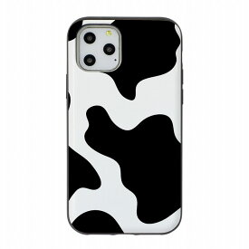 スマホケース iPhoneSE(第3世代) iPhone11ProMax XS Max XR 8plus対応 TPU 耐衝撃 プロテクタ ハードケース スライドケース ICカード 対応 牛柄 Milk グラフィック アニマル 動物