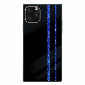 スクエア型 四角 耐衝撃 背面ガラス 強化ガラス iPhone14対応ケース TPU ハードケース iPhone13 ProMax mini iPhoneSE(第3世代) 12 11 Galaxy S9 ケースグリッター ブラック ライン キラキラ 大人可愛い