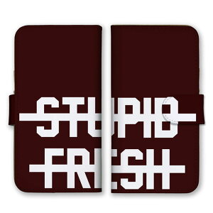 �S�@��Ή� �蒠�^�X�}�z�P�[�X iPhone14 13 Pro Max�Ή� STUPID FRESH ���C�̂悢�o�J ���S �p�� �p�� �V���v�� �u���E�� �z���C�g ���F �� ���������� �J�[�h�z���_�[�t�� �J�[�h���[ ���� �������U