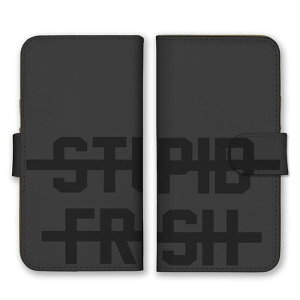 �S�@��Ή� �蒠�^�X�}�z�P�[�X iPhone14 13 Pro Max�Ή� STUPID FRESH ���C�̂悢�o�J ���S �p�� �p�� �V���v�� �u���b�N �O���[ ���F �D�F ���������� �J�[�h�z���_�[�t�� �J�[�h���[ ���� �������U