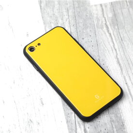 2019新作スマホケーススリムガラス耐衝撃強化ガラスiPhoneケースTPUハードケース光沢カラー赤緑黄色青紫ベージュブラックホワイトモノクロiphone8ケースiPhonexケースiPhone7iPhone6s流行トレンドGLACIAS