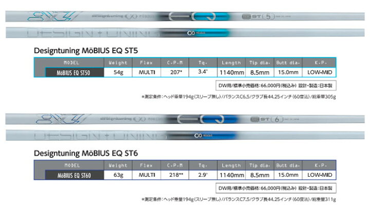 デザインチューニング メビウスEQ ST5 PINGスリーブ - シャフト