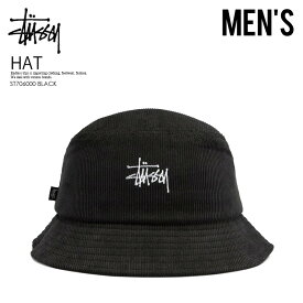 STUSSY (ステューシー) GRAFFITI CORD BUCKET HAT (グラフィティ コード バケット ハット) メンズ レディース 帽子 ハット コーデュロイ BLACK (ブラック) 黒 ST706000 BLACK ENDLESS TRIP