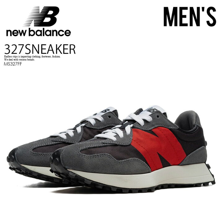 楽天市場 人気 メンズ スニーカー New Balance ニューバランス 327 Sneaker メンズ スニーカー Black Red ブラック レッド Ms327ff Endless Trip エンドレストリップ Endless Trip 楽天市場店