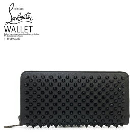 【定番! 大人気!】Christian Louboutin(クリスチャン ルブタン) W PANETTONE WALLET (パネトーネ ウォレット) レディースモデル メンズ レディース 財布 長財布 ファスナー 鋲 財布 BLACK/BLACK (ブラック) 1185059CM53 dpd-2