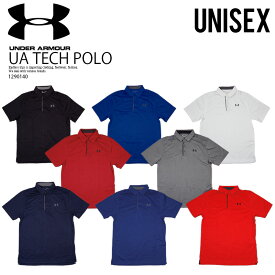 UNDER ARMOUR アンダーアーマー UA TECH POLO テック ポロ メンズ ゴルフ ウェア 半袖 ポロシャツ 吸汗速乾 ドライ 防臭 BLACK 001 / ROYAL 400 / WHITE 100 / RED 600 /GRAPHITE 040 / MIDNIGHT NAVY 410 / BAUHAUS BLUE 456 /RADIO RED 891 / 1290140