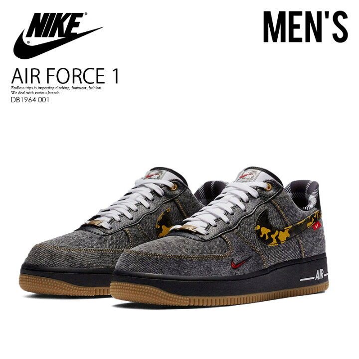 楽天市場 お買い物マラソン 希少 大人気 メンズスニーカー Nike ナイキ Air Force 1 Lv8 エア フォース ワン スニーカー デニム 厚底 Af1 メンズ Black Multi Color White ブラック マルチカラー Db1964 001 Endless Trip 楽天市場店
