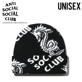 【入手困難!】ANTI SOCIAL SOCIAL CLUB (アンチソーシャルソーシャルクラブ) GARDEN GROVE BLACK KNIT CAP (ガーデン グローブ ニット キャップ) 帽子 ユニセックス メンズ BLACK (ブラック) GARDENGROVEBLACKKNITCAP エンドレストリップ dpd-3