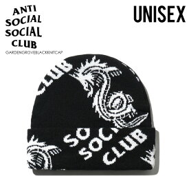 【入手困難!】ANTI SOCIAL SOCIAL CLUB (アンチソーシャルソーシャルクラブ) GARDEN GROVE BLACK KNIT CAP (ガーデン グローブ ニット キャップ) 帽子 ユニセックス メンズ BLACK (ブラック) GARDENGROVEBLACKKNITCAP エンドレストリップ dpd-2