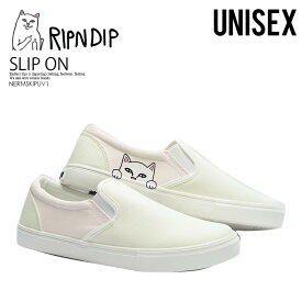 【希少!!大人気！ ユニセックス スニーカー】 RIPNDIP (リップンディップ) LORD NERMAL UV ACTIVATED SLIP ONS スリップオンスニーカー メンズ レディース ねこ WHITE (ホワイト) NERMSKIPUV1 ENDLESS TRIP ENDLESSTRIP エンドレストリップ dpd-2