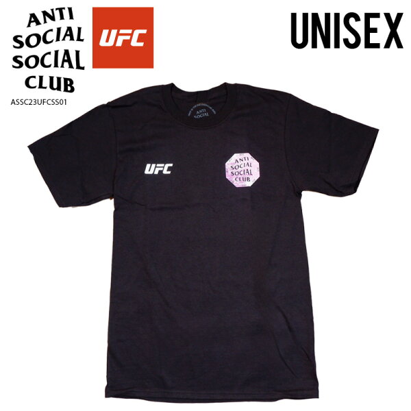 ANTI SOCIAL SOCIAL CLUB/UFC (アンチ ソーシャル ソーシャル クラブ/UFC) ASSC X UFC CONNED TEE (コンド Tシャツ) ユニセックス メンズ 半袖 コットン オクタゴン MMA 総合格闘技 普段使い カジュアル ストリート ヒップホップ BLACK (ブラック) ASSC23UFCSS01 dpd-3