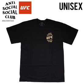 ANTI SOCIAL SOCIAL CLUB/UFC (アンチ ソーシャル ソーシャル クラブ/UFC) ASSC X UFC SELF-TITLED TEE (セルフタイトル Tシャツ) ユニセックス メンズ 半袖 コットン MMA 総合格闘技 カジュアル ストリート ヒップホップ BLACK (ブラック) ASSC23UFCSS03 dpd