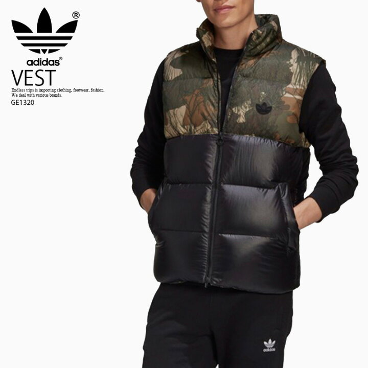 楽天市場 希少 大人気 メンズ ベスト Adidas アディダス Down Camo Vest ダウン カモ ベスト 中綿ベスト ダウン ベスト アウトドア メンズ レディース Campri Black カモ ブラック Ge13 Endless Trip Endless Trip 楽天市場店