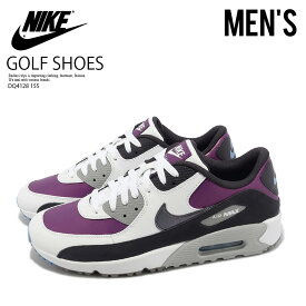 NIKE (ナイキ) AIR MAX 90 G NRG (エア マックス 90 G) 定番 ローカット スパイクレス ゴルフ シューズ スニーカー タイプ ハイテク 厚底 ポップ カジュアル 軽量 防水 タウンユース 普段使い スポーツ メンズ WHITE/LILAC-CAVE PURPLE (ホワイト/パープル) DQ4128 155 dpd