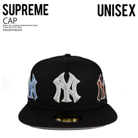 Supreme/NEW ERA (シュプリーム/ニューエラ) NEW YORK YANKEES KANJI NEW ERA (NYY NEW ERA) (ニューヨーク ヤンキース カンジ ニューエラ) 帽子 キャップ ユニセックス メンズ レディース カジュアル ストリート アウトドア 22AW 22FW 黒 ブラック FW22H76 BLACK dpd