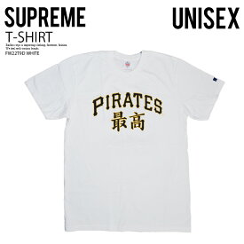 Supreme (シュプリーム) MLB KANJI TEAMS TEE (MLB カンジ チーム Tシャツ) 半袖 トップス メンズ レディース コットン Pittsburgh Pirates ピッツバーグ・パイレーツ メジャーリーグ カジュアル ストリート アウトドア スポーツ 22AW 22FW ホワイト FW22T9D WHITE dpd