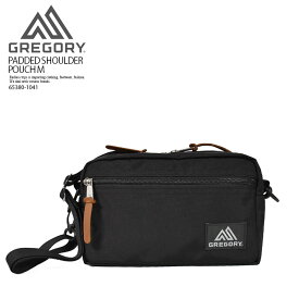 Gregory (グレゴリー) PADDED SHOULDER POUCH M (パデッド ショルダー ポーチ M) ユニセックス ショルダーバッグ クロスボディバッグ ナイロン タウンユース 普段使い カジュアル ストリート アウトドア フェス 旅行 黒 BLACK (ブラック) 653801041 65380-1041 R0067