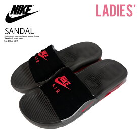 NIKE ナイキ サンダル AIR MAX CAMDEN SLIDE (GS) (エアマックス カムデン スライド) レディース サイズ (キッズ モデル) スライド サンダル カジュアル タウンユース ストリート フラット ピューター/サイレン レッド ブラック 黒 CZ4665 002 ENDLESS TRIP dpd