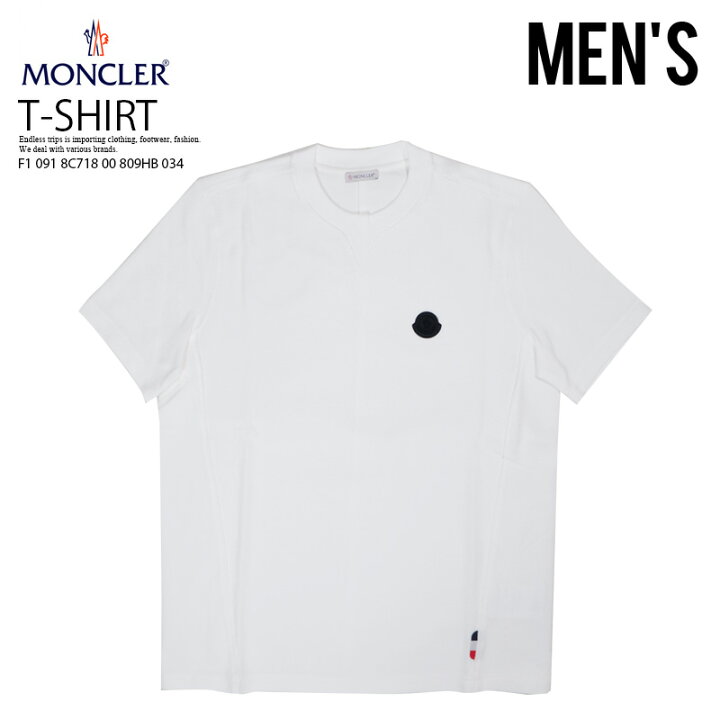 楽天市場 入手困難 希少 メンズ Tシャツ Moncler モンクレール Maglia T Shirt Men S Tシャツ 半袖 トップス カットソー クルーネック ワッフル ラバーロゴ トリコロール White ホワイト F1 091 8c718 00 809hb 034 Endless Trip Endlesstrip エンドレス