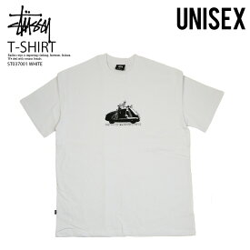 STUSSY (ステューシー) Tシャツ SKULL SCOOTER SS TEE (スカル スクーター Tシャツ ) ユニセックス メンズ レディース カットソー 半袖 トップス WHITE (ホワイト) 白 ST037001 WHITE ENDLESS TRIP エンドレストリップ dpd ypd