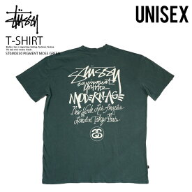 STUSSY ステューシー Tシャツ MODERN AGE SS TEE(モダン エイジ Tシャツ) トップス Tシャツ 半袖 半袖Tシャツ カットソー メンズ レディース ユニセックス PIGMENT MOSS GREEN (ピグメント モスグリーン) 緑 ST0M0330 エンドレストリップ dpd