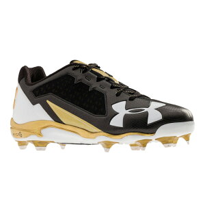 【日本未入荷!希少!メンズベースボールシューズ】UNDERARMOUR(アンダーアーマー)UADECEPTIONLOWDT(ディセプションローダイアモンドティップス)野球スパイクBLK/MGO/WHT(ブラック/ゴールド/ホワイト)1278705-077ENDLESSTRIPエンドレストリップ
