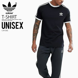 希少! 入手困難! ユニセックス Tシャツ adidas (アディダス) 3-STRIPES TEE (3ストライプス Tシャツ) MENS LADYS メンズ レディース Tシャツ 半袖 カリフォルニア BLACK (ブラック) CW1202 ENDLESS TRIP ENDLESSTRIP dpd