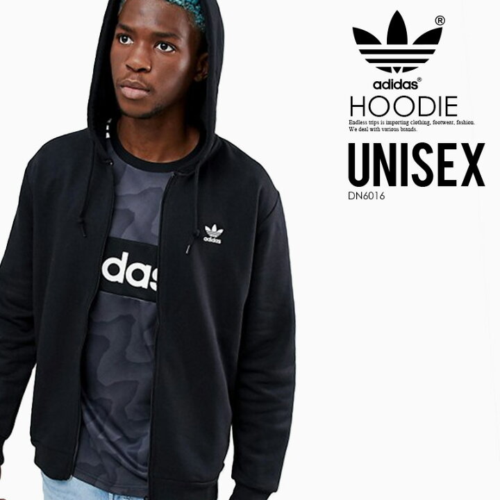 楽天市場 日本未入荷 希少 ユニセックス サイズ Adidas アディダス Fleece Trefoil Hoodie Trf Flc Hoodie フリース トレフォイル フーディー パーカー ジップアップパーカー ファスナー 前開き メンズ レディース Mens Womens Black ブラック Dn6016 Dpd 2