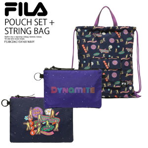 yʌ! Tt! 咍 FILA BTS DYNAMITE Collection !!zFILA (tB) DYNAMITE POUCH SET + STRING BAG (_Ci}Cg |[` Zbg {ibvTbN) jZbNX Y fB[X FS3BCD6C15X16X NAVY (l