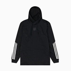 【大人気!希少!ユニセックス】adidas(アディダス)SKATEBOARDINGANDLTDCRNERDHOODIE(スケートボーディングフーディー)パーカートップスメンズレディースBLACK/WHITE/BLACKREFLECTIVE(ブラックホワイト)DH3918