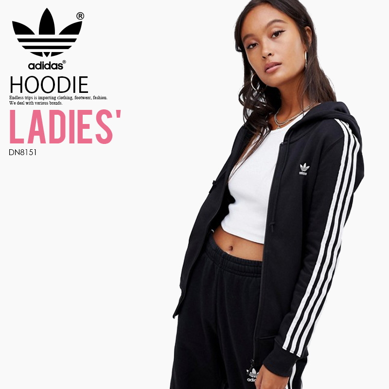 womens black adidas zip hoodie