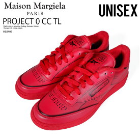 【希少! 大人気!】Maison Margiela/Reebok (メゾン マルジェラ/リーボック) PROJECT 0 CC TL (CLUB TROMP LEOIL) (プロジェクト0) 牛革 コラボ ユニセックス スニーカー 靴 本革 イタリア製 黒 VECRED/WHITE/BLACK (レッド/ホワイト/ブラック) H02408 dpd-2