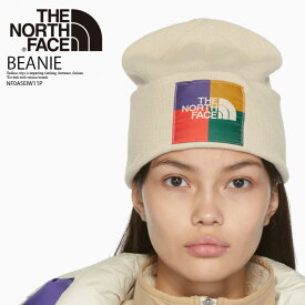 【希少! 大人気!】THE NORTH FACE (ノースフェイス) COLOUR BLOCK KNIT BEANIE (カラー ブロック ニット ビーニー) ニット帽 帽子 ユニセックス メンズ レディース VINTAGE WHITE (ヴィンテージ ホワイト) オフホワイト NF0A5EIW11P ENDLESSTRIP エンドレストリップ dpd