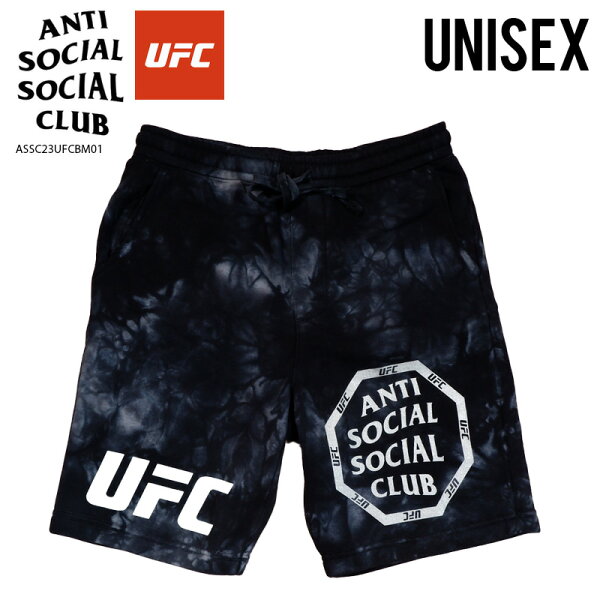 ANTI SOCIAL SOCIAL CLUB/UFC アンチ ソーシャル ソーシャル クラブ/UFC ASSC X UFC ULTIMATUM SHORTS アルティメイタム ショーツ ユニセックス ショート ハーフ パンツ オクタゴン MMA 総合格闘技 カジュアル ストリート スケーター BLACK ブラック ASSC23UFCBM01 dpd-3