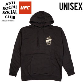 ANTI SOCIAL SOCIAL CLUB/UFC (アンチ ソーシャル ソーシャル クラブ/UFC) ASSC X UFC SELF-TITLED HOODIE セルフタイトル フーディー ユニセックス メンズ パーカー フーディー プルオーバー MMA 総合格闘技 カジュアル ストリート BLACK ブラック ASSC23UFCHD03 dpd