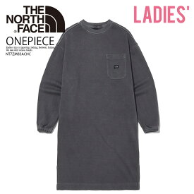 日本未入荷 モデル! THE NORTH FACE (ザ ノースフェイス) Korea Line 韓国ライン WOMEN'S STAY COMFORT ONEPIECE (ウィメンズ ステイ コンフォート ワンピース) 長袖 スウェットワンピース レディース カジュアル ドロップショルダー CHARCOAL チャコール NT7ZM83ACHC dpd