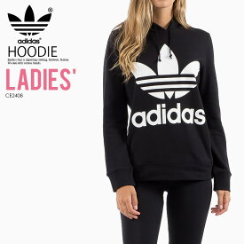 【大人気! 希少! レディース サイズ】 adidas (アディダス) WOMENS TREFOIL HOODIE ( トレフォイル フーディー ) パーカー ロゴ プルオーバー BLACK ( ブラック ) CE2408 ENDLESSTRIP dpd-3