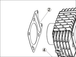 2. GASKET, CYLINDER [GROM �O���� �{�A�A�b�v�L�b�g(ED12100K26xx�j�F��C���i] �o�C�N