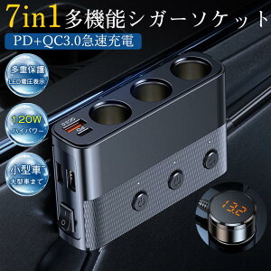 VK[\Pbg 3A ݃\Pbgz 128W QC3.0}[d usb|[g J[`[W[ d\Pbg 7in1 12V/24VԌp
