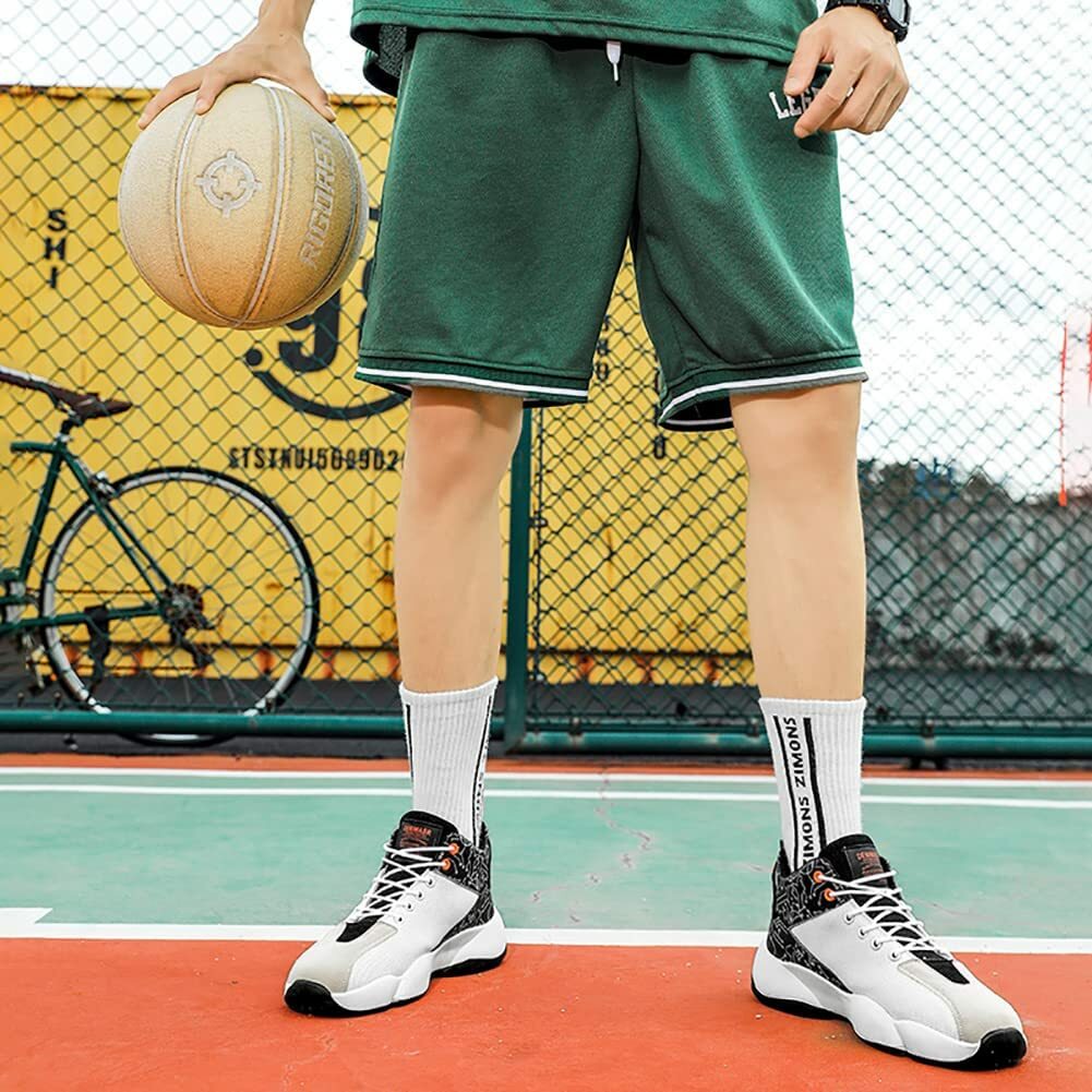 大人気のバスケットシューズ ジュニア バッシュ キッズ 幅広 スニーカー 男女兼用 バスケットボールシューズ 履きやすい運動靴 ハイカット アウトドア  通気 ランニングシューズ 23.0cm-27.0cm スポーツ靴 人気 バスケットボール