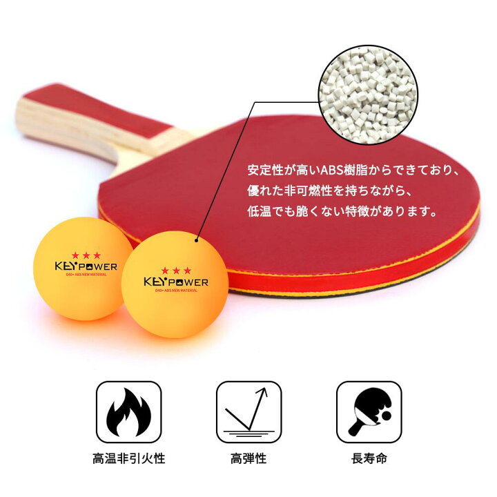 ランキングや新製品 Merytes 120個パック専門試合用三ツ星レベル 卓球 ボール 40mm ピンポン玉 練習球 練習 白赤  globescoffers.com