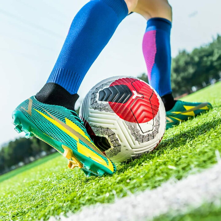 楽天市場 サッカーシューズ メンズ スパイク サッカートレーニングシューズ ジュニア 大人 専門家サッカー ファッション壊れた爪サッカーシューズ 滑り止め 軽量人工芝 屋内アウトドアサッカーシューズ 男女兼用 22 5cm 27 5cm Energ 楽天市場店