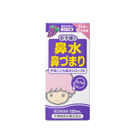 【第(2)類医薬品】【宇津救命丸】宇津こども鼻炎シロップA　（ぶどう味）　120ml　液剤