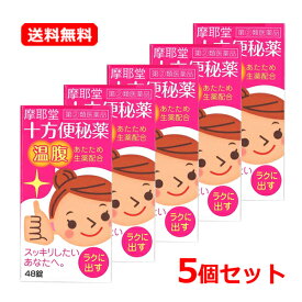 【第(2)類医薬品】 【送料無料・5個セット】 摩耶堂製薬十方便秘薬（温腹） 48錠×5セット 便秘薬