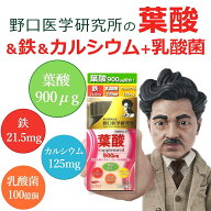 【数量限定】【当店薬剤師監修 葉酸サプリ】 葉酸＆鉄＆カルシウム＋乳酸菌配合 葉酸900μg 90粒（約30日…