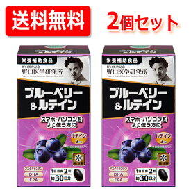 【野口医学研究所】ブルーベリー＆ルテイン（510mg×60粒）約30日分　【栄養補助食品】送料無料・2個セット