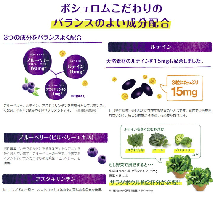 楽天市場】【送料無料・3個セット】【ボシュロム】ルテイン 