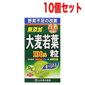 【10個セット！送料無料！】山本漢方　大麦若葉青汁粒100%　280粒【39】【10個セット!!】